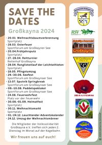 Veranstaltungen Großkayna 2024